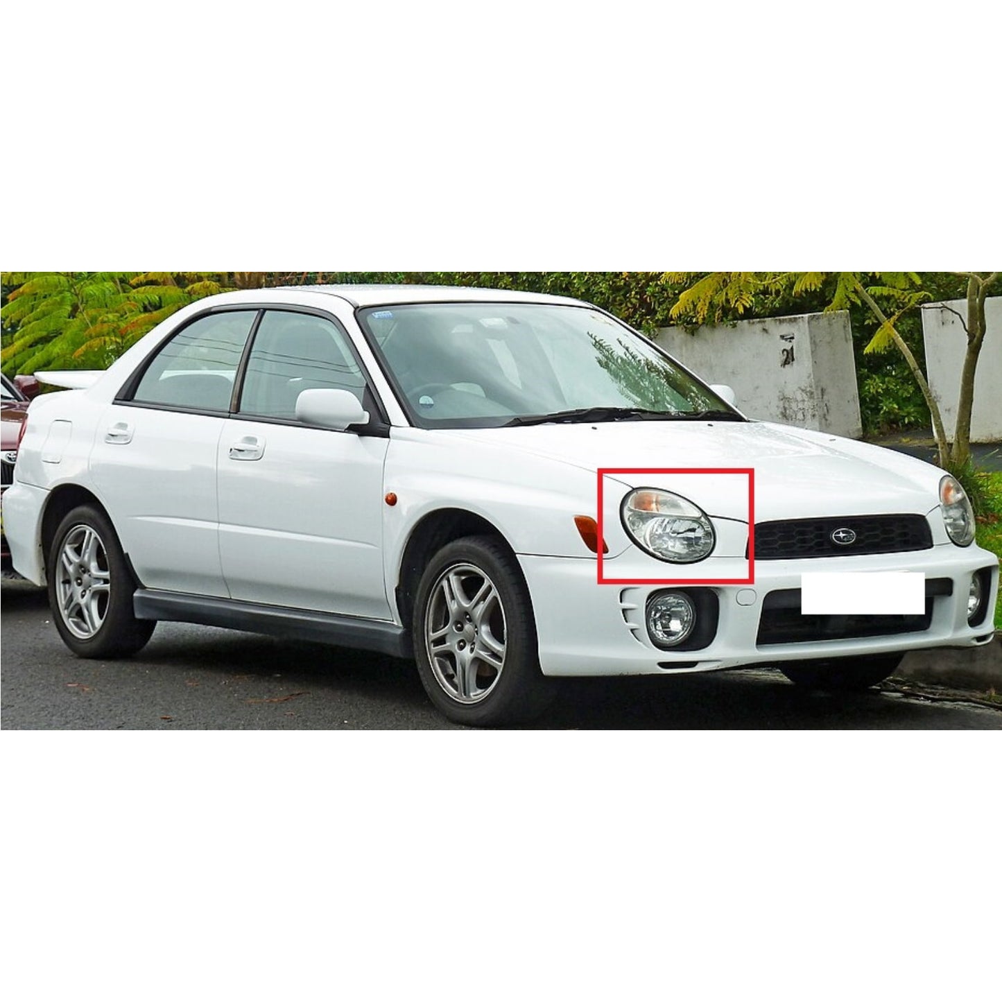 CrazyTheGod IMPREZA WRX GD GG Second generation 2001-2003 Wagon/Sedan 4D/5D Guide LED Angel-Eye Projector Headlight Headlamp Chrome US for SUBARU LHD