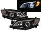 CrazyTheGod IMPREZA OUTBACK/WRX thế hệ thứ ba 2007-2013 Sedan/Hatchback 4D/5D Đèn pha LED Angel-Eye Projector màu đen cho SUBARU RHD