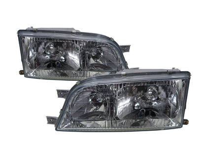 CrazyTheGod Istana 1995-2004 Minibus/VAN 4D Clear Glass Headlight Headlamp Chrome for SsangYong LHD