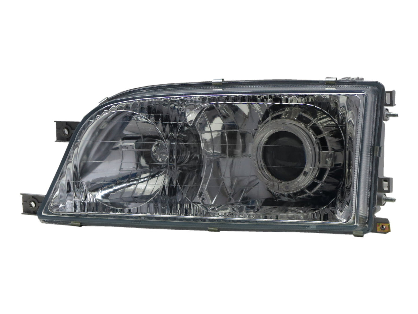 CrazyTheGod Istana 1995-2004 Minibus/VAN 4D Guide LED Angel-Eye Projector Headlight Headlamp Chrome for SsangYong LHD