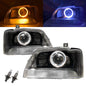 CrazyTheGod Every Fourth generation 1999-2005 Pickup 2D Guide LED Angel-Eye Projector Halogen Headlight Headlamp Black for SUZUKI RHD