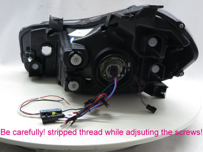 CrazyTheGod SX4 ไฟหน้าแบบ LED Angel-Eye สำหรับ SUZUKI RHD รุ่นแรก ปี 2007-2013 Sedan/Hatchback 4D/5D Guide สีดำ EU