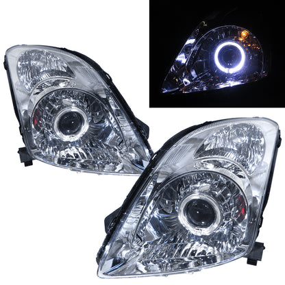 CrazyTheGod Swift ZA11S/ZC71S/ZC11S/ZD11S/ZC21S/ZD21S/ZC31S Second generation 2004-2010 Hatchback 3D/5D Guide LED Angle-Eye Projector Headlight Headlamp Chrome for SUZUKI RHD
