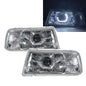 CrazyTheGod VITARA ET/TA ไฟหน้าโปรเจคเตอร์ LED Angel-Eye Guide 2D/3D/5D รุ่นปี 1988-1998 สำหรับ SUZUKI RHD แบบเปิดประทุน/SUV โครเมียม V3