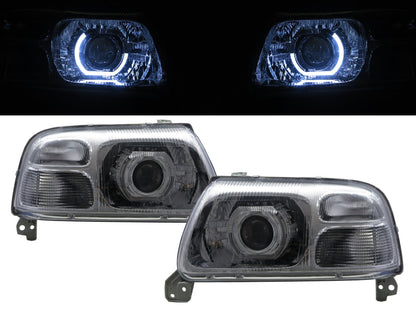 CrazyTheGod Grand Vitara FT/GT Second generation 1998-2005 SUV 3D/5D Ubar Projector Headlight Headlamp Chrome for SUZUKI RHD
