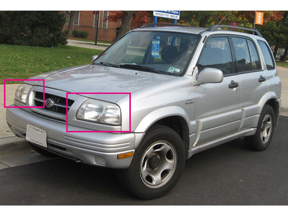 CrazyTheGod Grand Vitara FT/GT Second generation 1998-2005 SUV 3D/5D Ubar Projector Headlight Headlamp Chrome for SUZUKI LHD