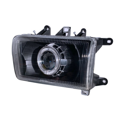 CrazyTheGod 4Runner N120 N130 Thế hệ thứ hai 1992-1995 Wagon 3D/5D Đèn pha LED Angel-Eye Projector Đèn pha đen V3 cho TOYOTA LHD