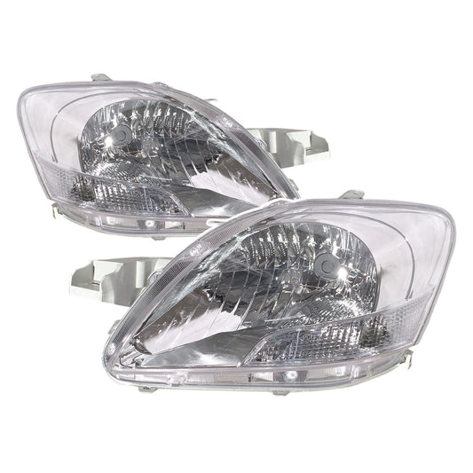 CrazyTheGod Belta XP90 Second generation 2009-2013 Facelift Sedan 4D Clear Headlight Headlamp Chrome for TOYOTA LHD