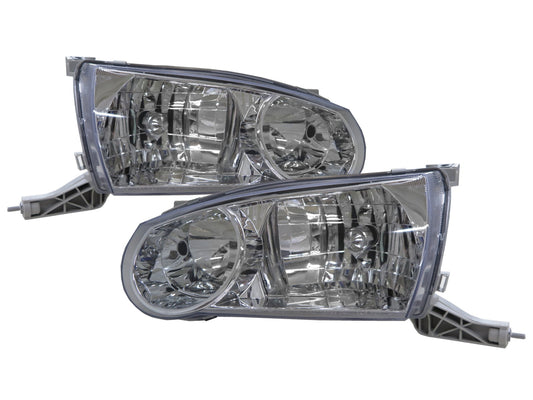 CrazyTheGod Corolla E110 Eighth generation 2001-2002 Facelift Sedan 4D Clear Headlight Headlamp Chrome US for TOYOTA LHD