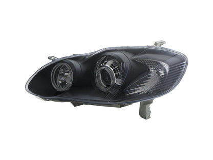 CrazyTheGod Corolla E120 Ninth generation 2003-2008 Sedan 4D Guide LED Angel-Eye Projector Headlight Headlamp Black US for TOYOTA RHD