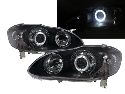 CrazyTheGod Corolla E120 Ninth generation 2003-2008 Sedan 4D Projector Headlight Headlamp Black US for TOYOTA LHD