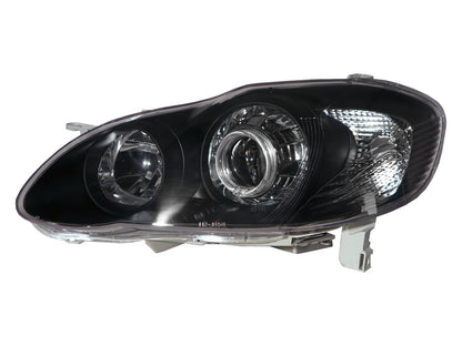 CrazyTheGod Corolla E120 Ninth generation 2003-2008 Sedan 4D Projector Headlight Headlamp Black US for TOYOTA LHD