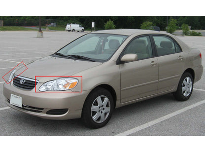 CrazyTheGod Corolla E120 Ninth generation 2003-2008 Sedan 4D Clear HID Headlight Headlamp W/ Motor Chrome US for TOYOTA LHD