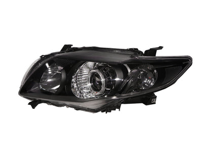 CrazyTheGod Corolla E140/E150 Tenth generation 2007-2010 PRE-FACELIFT Sedan 4D Guide LED Angel-Eye Projector Headlight Headlamp W/ Motor Black for TOYOTA LHD