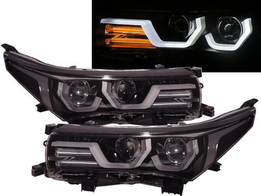 CrazyTheGod Corolla E170 Eleventh generation 2014-present Sedan 4D 3D Angel-Eye LED Headlight Headlamp Black for TOYOTA LHD