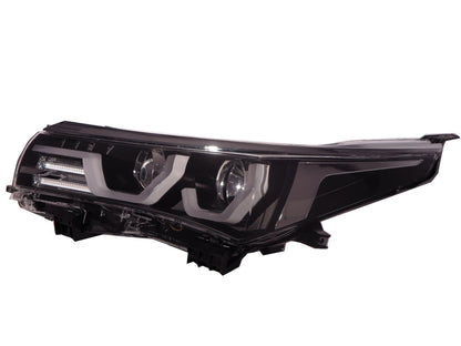 CrazyTheGod Corolla E170 Eleventh generation 2014-present Sedan 4D 3D Angel-Eye LED Headlight Headlamp Black for TOYOTA LHD