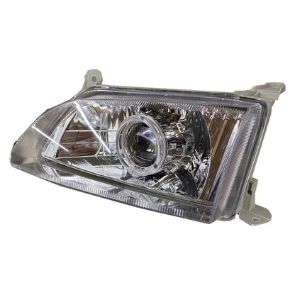 CrazyTheGod Corona PREMIO Tenth generation 2000-2001 Sedan 4D Guide LED Angel-Eye Projector Headlight Headlamp Chrome for TOYOTA LHD