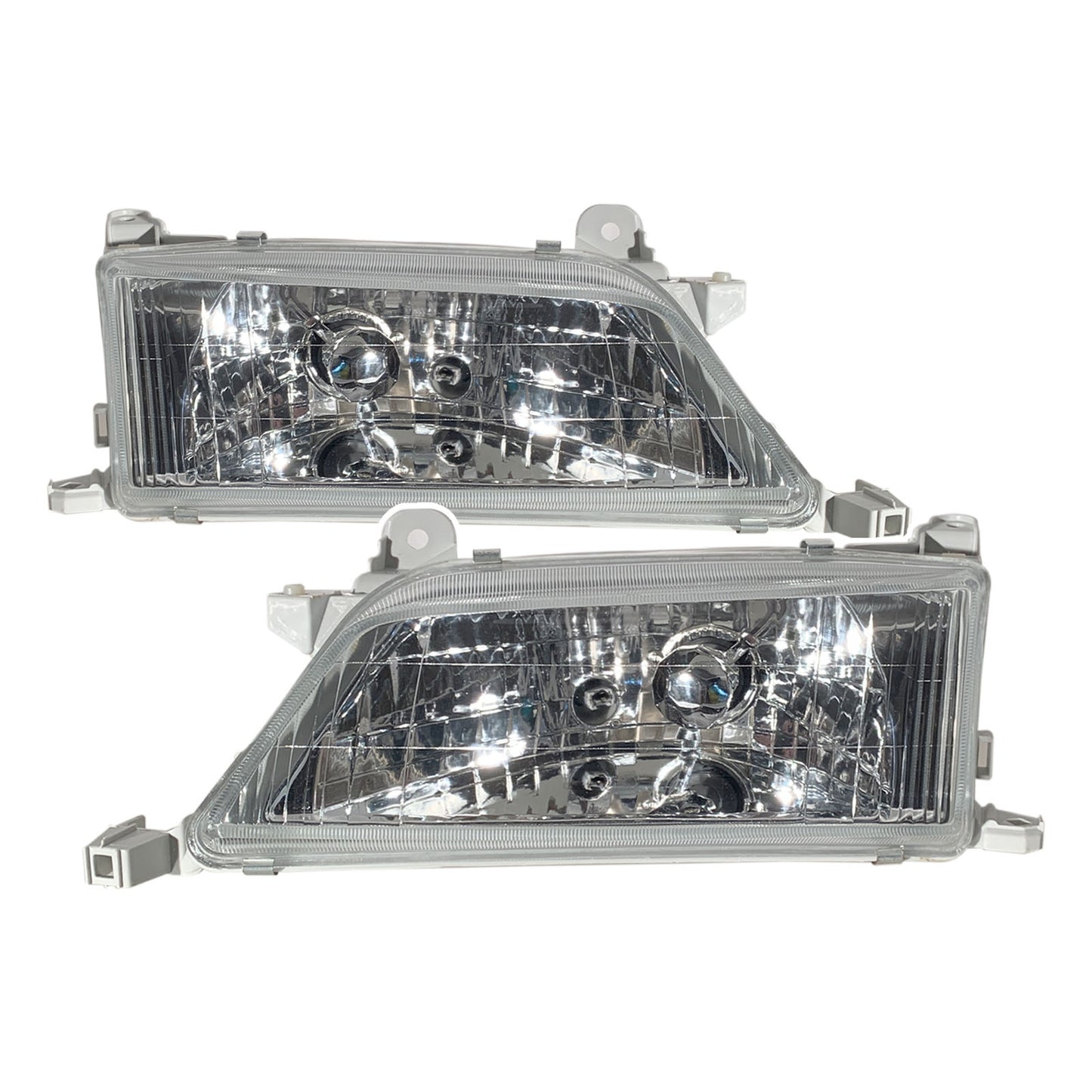 CrazyTheGod Corona PREMIO T210 Eleventh generation 1996-1999 Sedan 4D Clear Headlight Headlamp Chrome for TOYOTA RHD