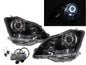 CrazyTheGod Crown S180 Twelfth generation 2003-2008 Sedan 4D Guide LED Angel-Eye Projector HID Headlight Headlamp W/ Motor Black for TOYOTA RHD