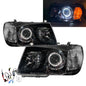 CrazyTheGod LAND CRUISER FJ100 1998-2005 Pre-Facelift Wagon 5D Guide LED Angel-Eye Projector HID Headlight Headlamp Black for TOYOTA RHD