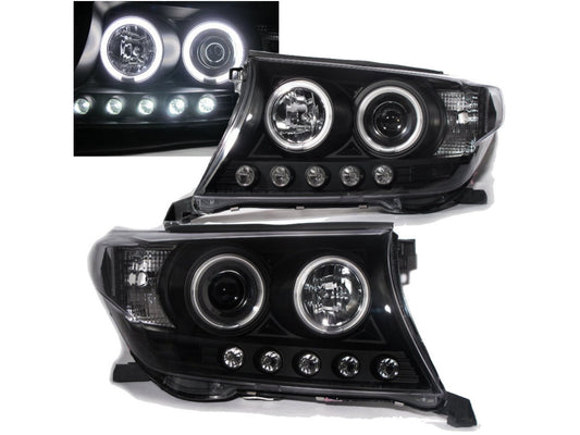 CrazyTheGod LAND CRUISER 200 2007-2015 SUV 4D CCFL Projector LED Headlight Headlamp Black for TOYOTA RHD