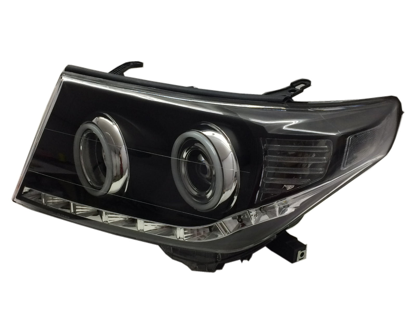 ไฟหน้า LED Angel-Eye 4D Cotton LED ของ CrazyTheGod สำหรับรถ SUV รุ่น LAND CRUISER 200 ปี 2009-2012 สำหรับรถ TOYOTA RHD