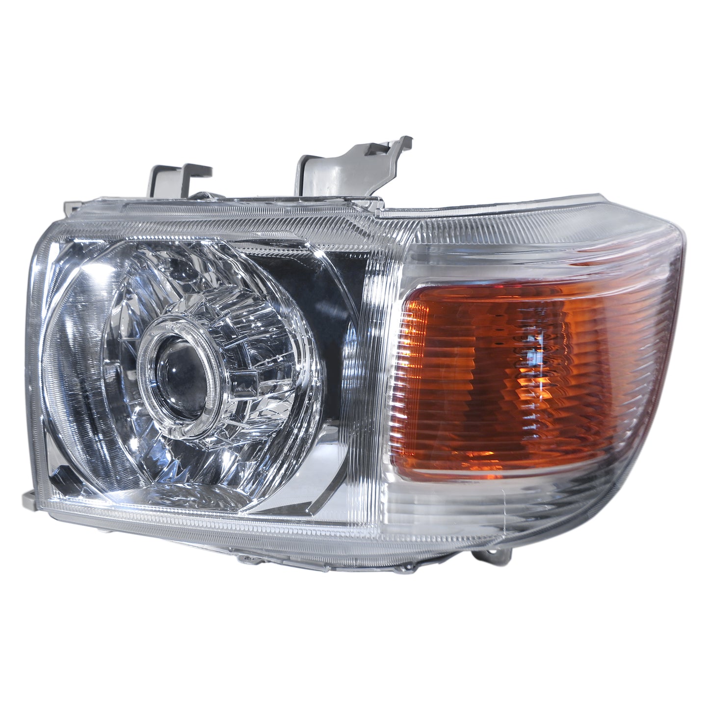 CrazyTheGod LAND CRUISER FJ70 VDJ70/76/78/79 2007-present SUV 5D Guide LED Angle-Eye Projector Headlight Headlamp Chrome for TOYOTA LHD