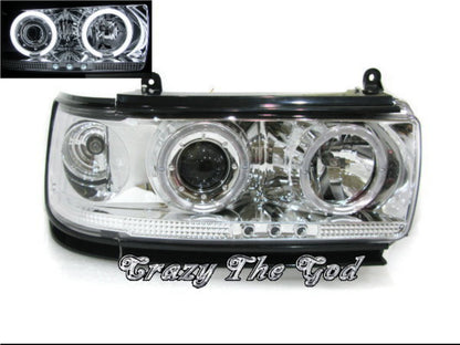 CrazyTheGod LAND CRUISER FJ80/HZJ80/HDJ80/FZJ80 1990-1997 SUV 5D CCFL Projector Headlight Headlamp Chrome for TOYOTA RHD