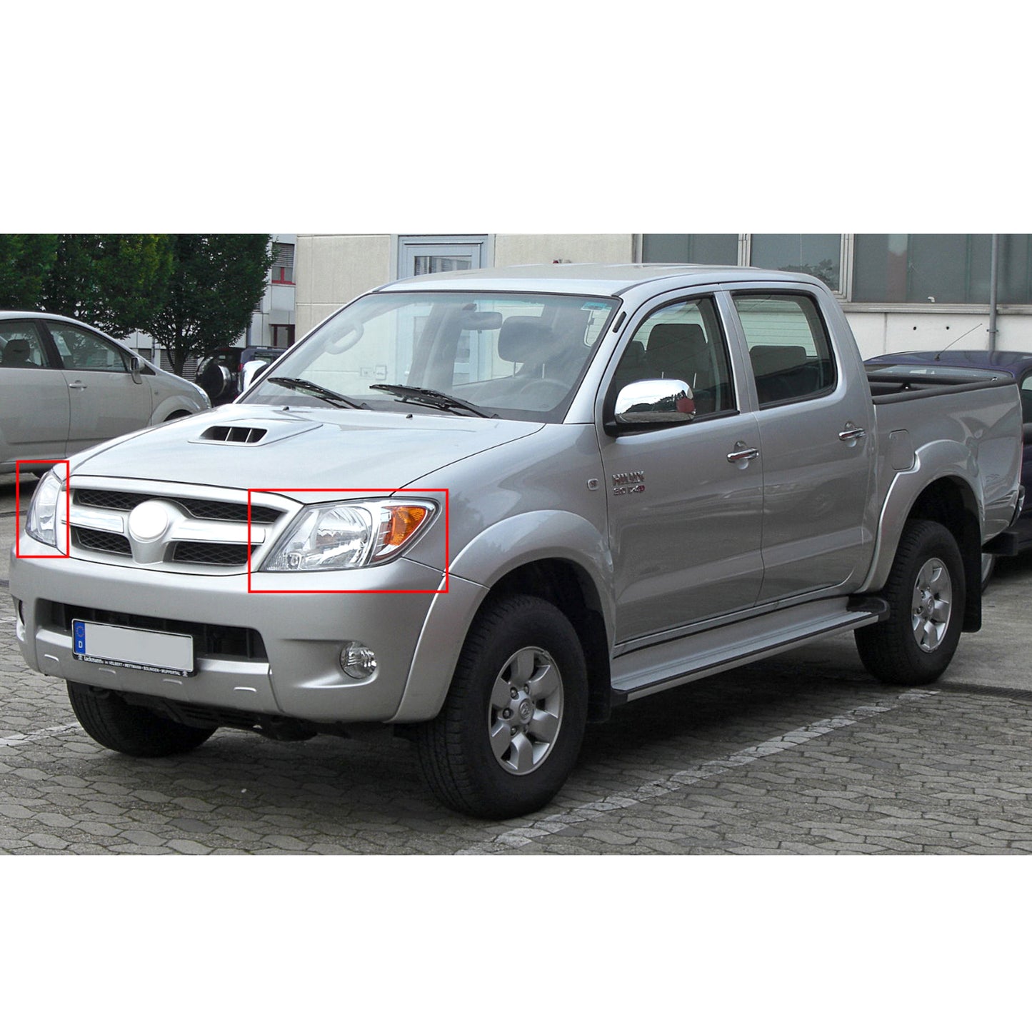 CrazyTheGod Hilux Vigo AN10/AN20/AN30 Seventh generation 2005-2011 Pre-Facelift Pickup 2D/4D SuperHalo Projector Headlight Headlamp Black for TOYOTA RHD