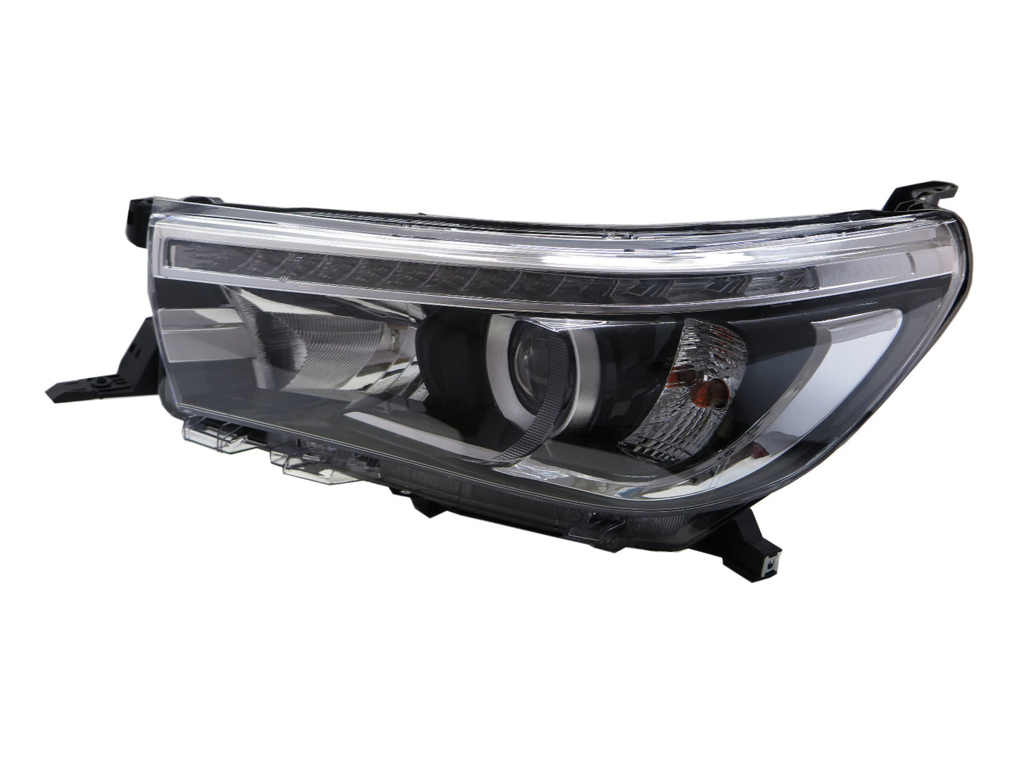 CrazyTheGod Hilux Revo AN120/AN130 Eighth generation 2015-present Pickup 2D/4D LED Projector Headlight Headlamp Chrome for TOYOTA LHD