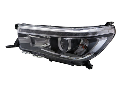 CrazyTheGod Hilux Revo AN120/AN130 Eighth generation 2015-present Pickup 2D/4D LED Projector Headlight Headlamp Chrome for TOYOTA LHD