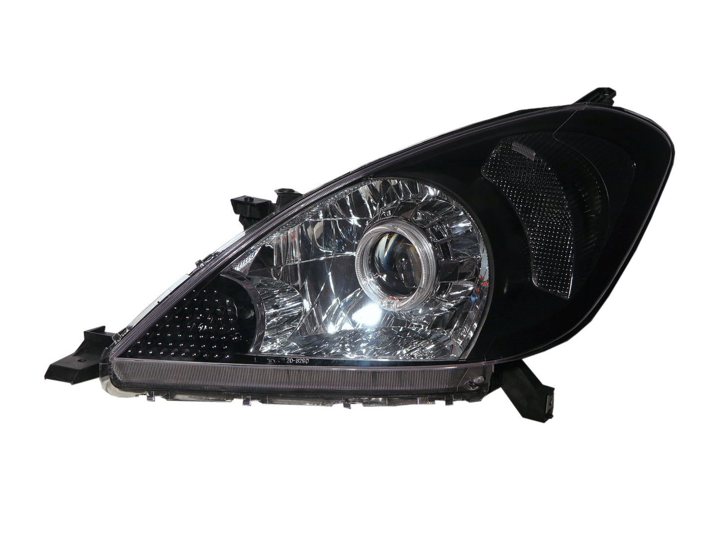 CrazyTheGod INNOVA AN40 First generation 2004-2010 Wagon 5D Guide LED Angel-Eye Projector Headlight Headlamp Black for TOYOTA LHD