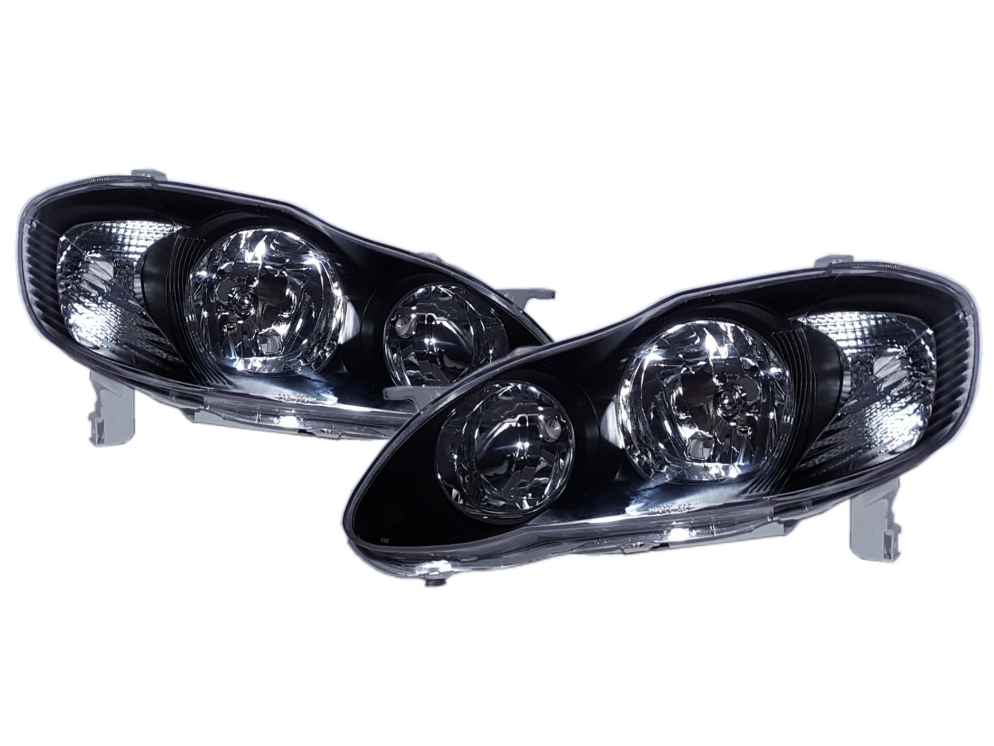 CrazyTheGod LIMO E120 2003-2008 Sedan 4D Clear Halogen Headlight Headlamp Black US for TOYOTA LHD