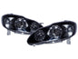 CrazyTheGod LIMO E120 2003-2008 Sedan 4D Clear Halogen Headlight Headlamp Black US for TOYOTA LHD