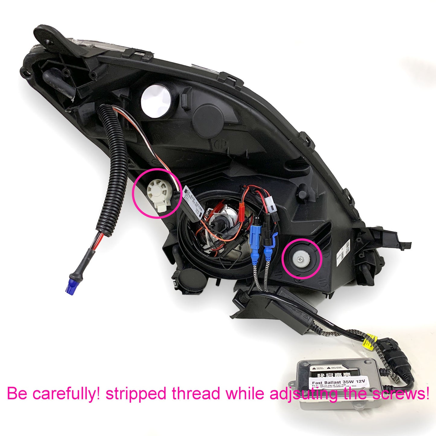 CrazyTheGod PRIUS XW20 Second generation 2006-2009 Hatchback 5D Guide LED Angel-Eye Projector Headlight Headlamp Chrome for TOYOTA RHD