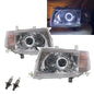 CrazyTheGod Probox XP50/160 2002-2008 VAN 5D Guide LED Angel-Eye Projector Halogen Đèn pha pha mạ crôm cho TOYOTA LHD