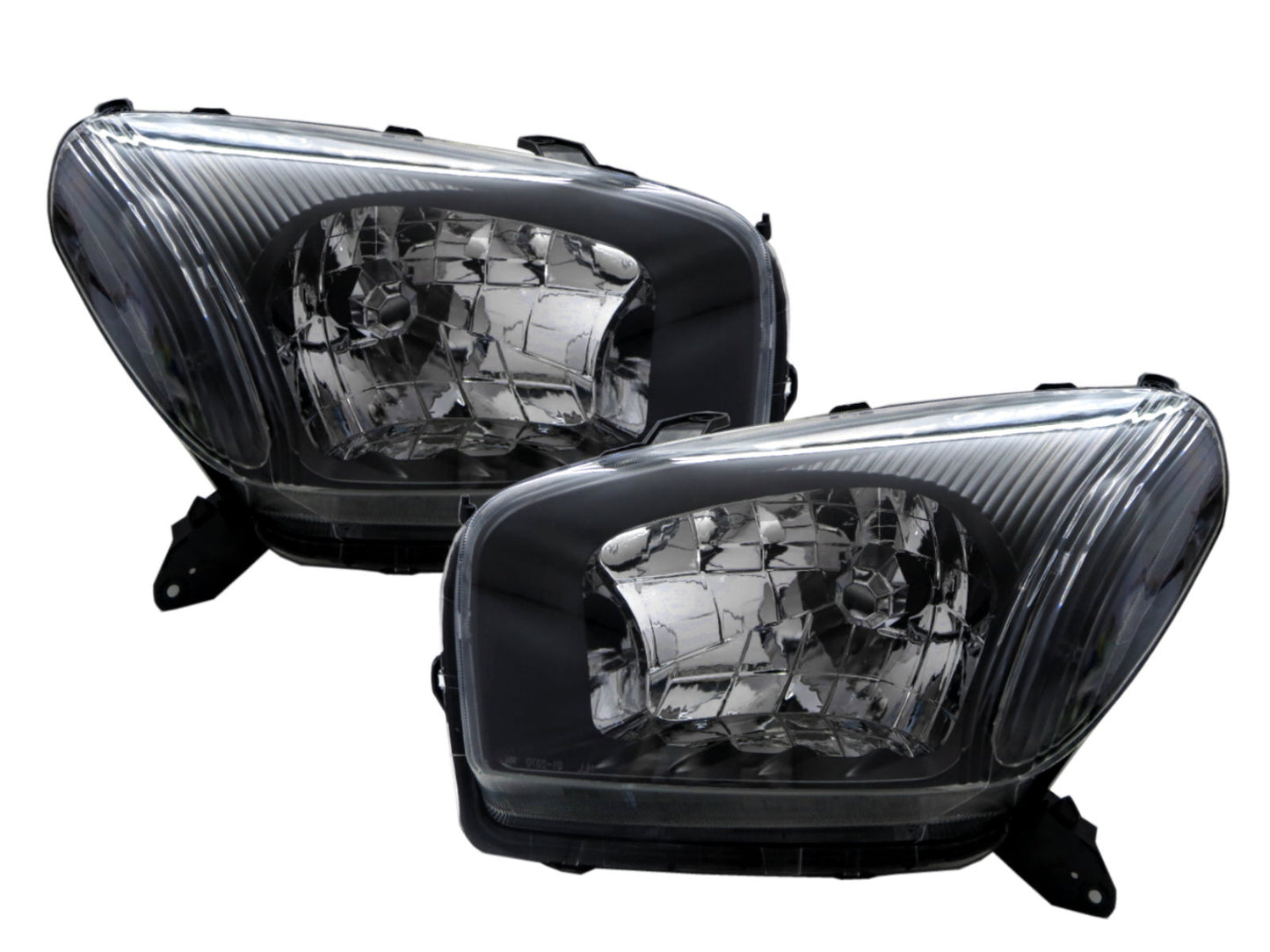 CrazyTheGod RAV4 XA20 Second generation 2001-2003 Pre-Facelift SUV 3D/5D Clear Headlight Headlamp Black for TOYOTA LHD