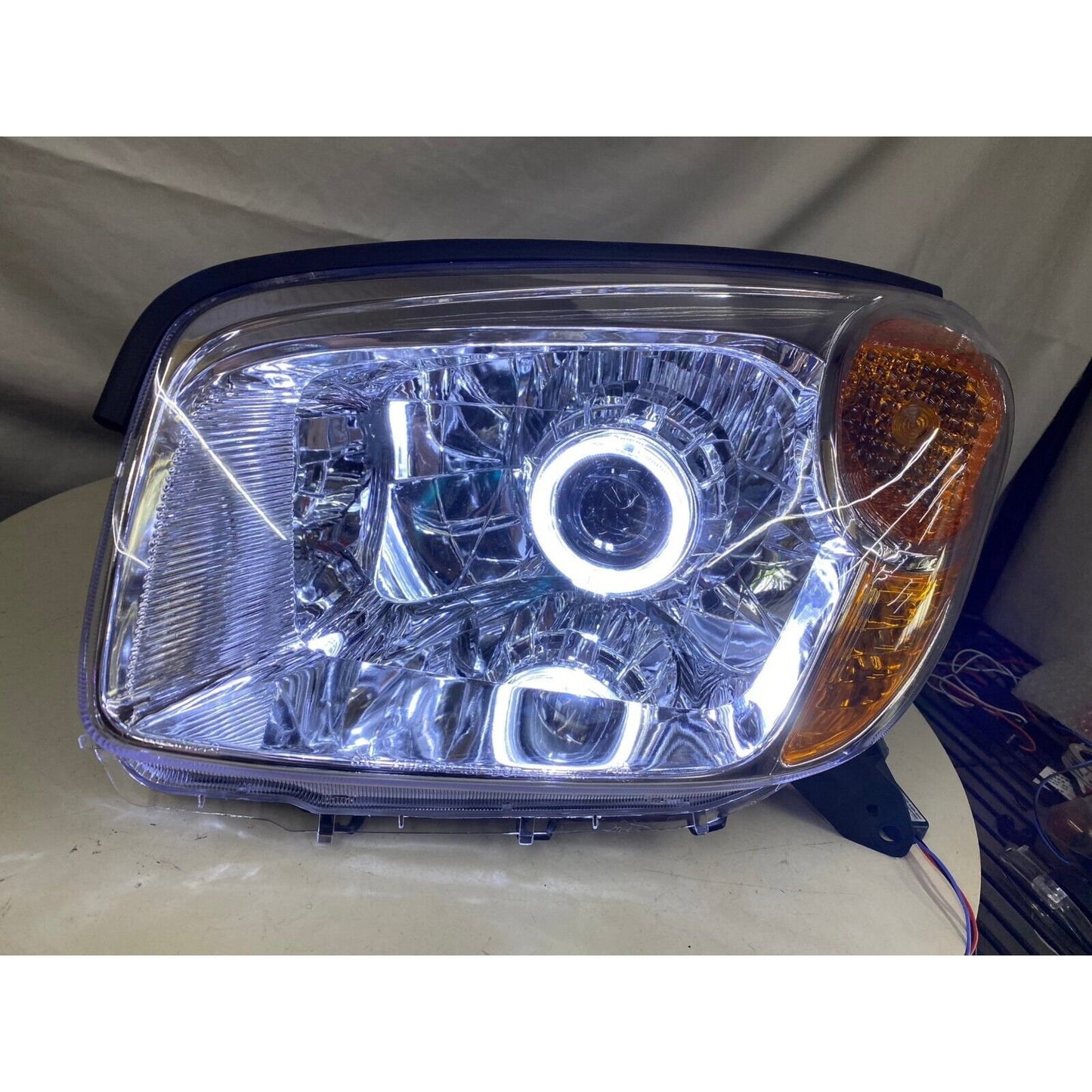 CrazyTheGod RAV4 XA20 Second generation 2004-2005 Facelift SUV 3D/5D Projector Headlight Headlamp W/O Motor Chrome for TOYOTA LHD