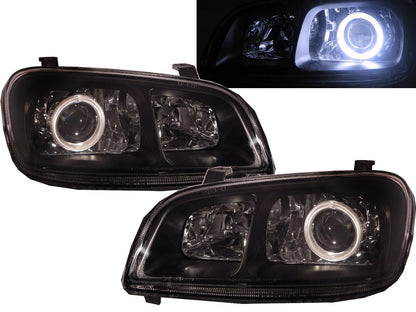 CrazyTheGod RAV4 XA10 Second generation 1998-2003 FACELIFTED Wagon 5D CCFL Projector Headlight Headlamp Black for TOYOTA LHD