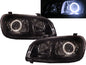 CrazyTheGod RAV4 XA10 Second generation 1998-2003 FACELIFTED Wagon 5D CCFL Projector Headlight Headlamp Black for TOYOTA RHD