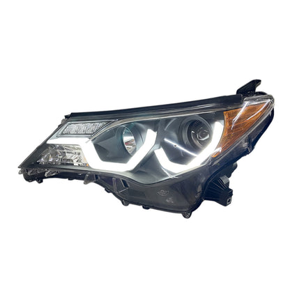 CrazyTheGod RAV4 XA40 Fourth generation 2012-2015 Pre-Facelift SUV 5D LED UBar Projector Headlight Headlamp Black EU for TOYOTA LHD