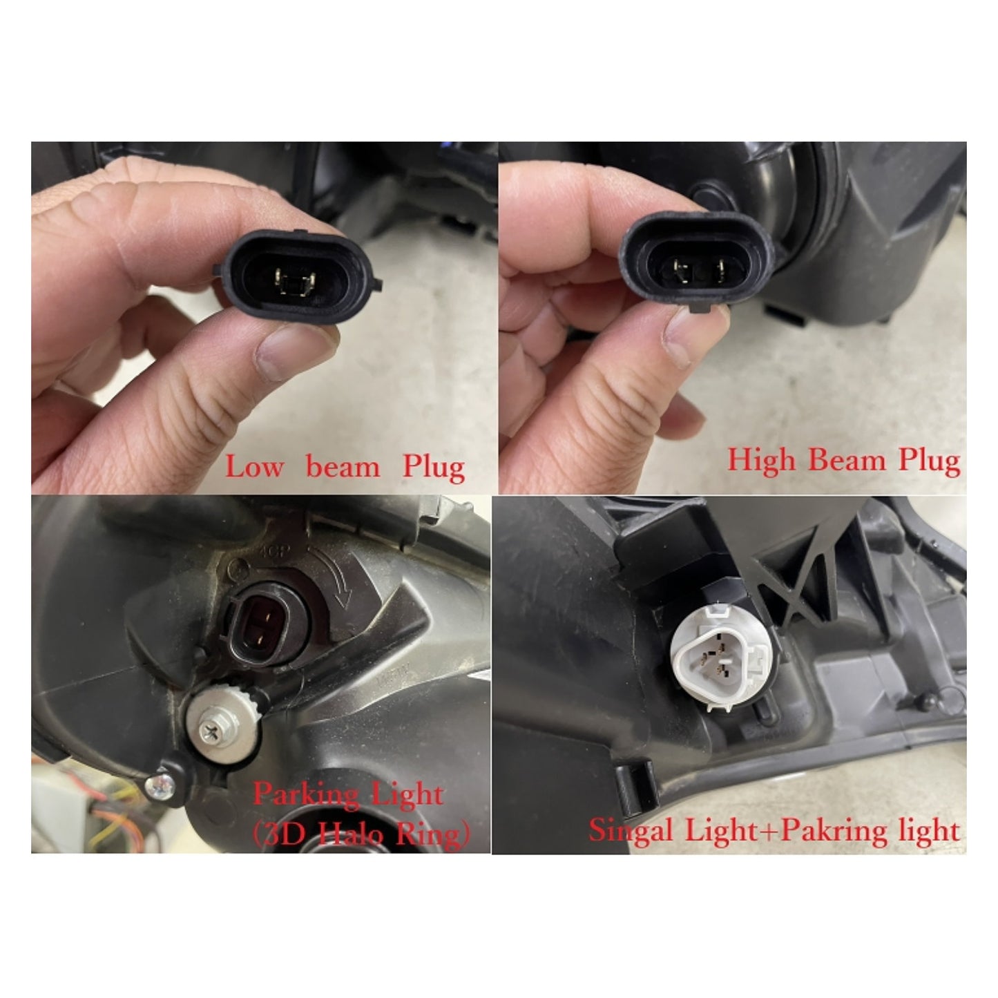 CrazyTheGod RAV4 XA40 Fourth generation 2012-2015 Pre-Facelift SUV 5D LED UBar Projector Headlight Headlamp Black EU for TOYOTA LHD