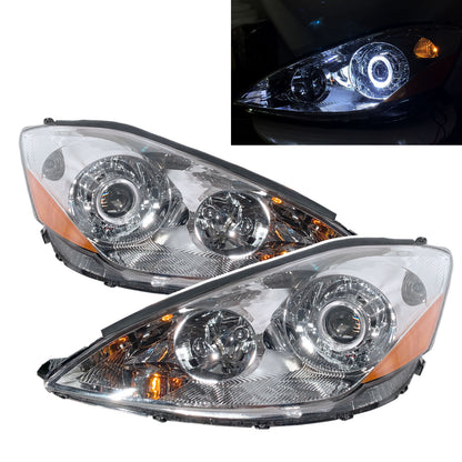 CrazyTheGod SIENNA XL20 Second generation 2006-2010 Facelift Minivan 5D Guide LED Angel-Eye Projector Headlight Headlamp Chrome for TOYOTA RHD