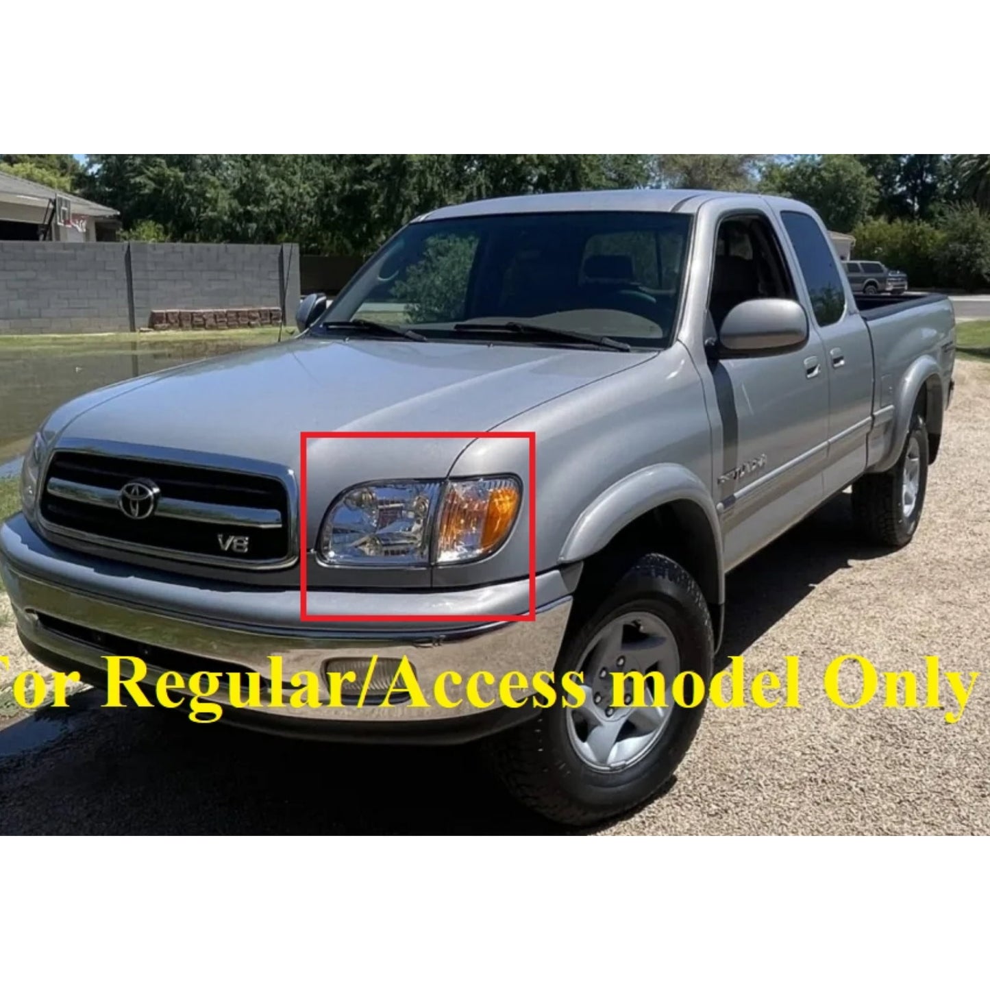 CrazyTheGod Tundra First generation 2000-2004 Pre-Facelift Regular/Access Cab LED Headlight Headlamp Chrome for TOYOTA LHD