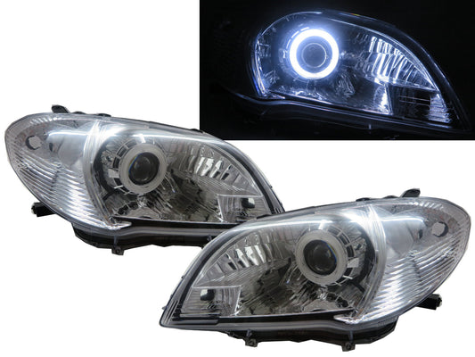 CrazyTheGod VIOS NCP42 XP40 First generation 2006-2007 FACELIFTED Sedan 4D CCFL Projector Headlight Headlamp Chrome for TOYOTA RHD