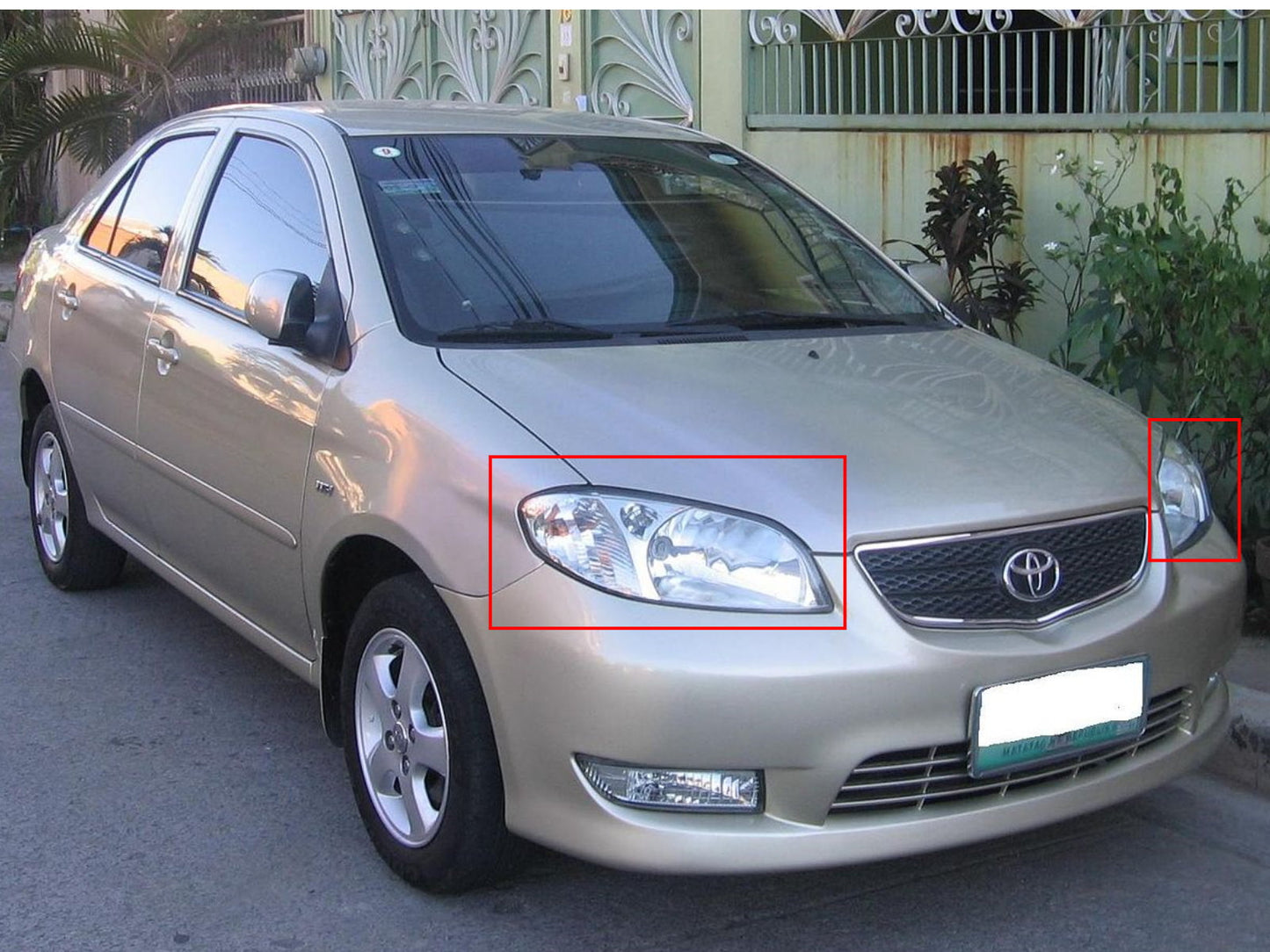 CrazyTheGod VIOS NCP42 XP40 ไฟหน้าแบบ 4D Crystal Sedan รุ่นปี 2002-2005 โครเมียม สำหรับ TOYOTA LHD