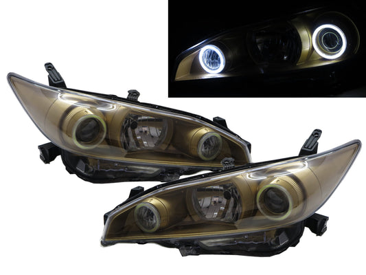 CrazyTheGod WISH AE20 Second generation 2010-2015 MPV 5D COB Projector Headlight Headlamp Golden for TOYOTA LHD