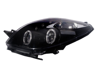 CrazyTheGod Yaris XP90 Second generation 2005-2008 Pre-Facelift Hatchback 3D/5D Angel-Eye Projector Headlight Headlamp Black for TOYOTA RHD