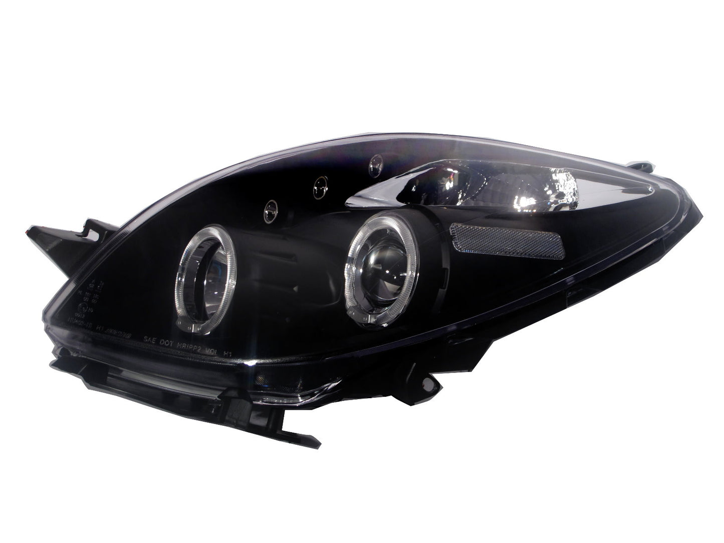 CrazyTheGod Yaris XP90 Second generation 2005-2008 Pre-Facelift Hatchback 3D/5D Angel-Eye Projector Headlight Headlamp Black for TOYOTA LHD