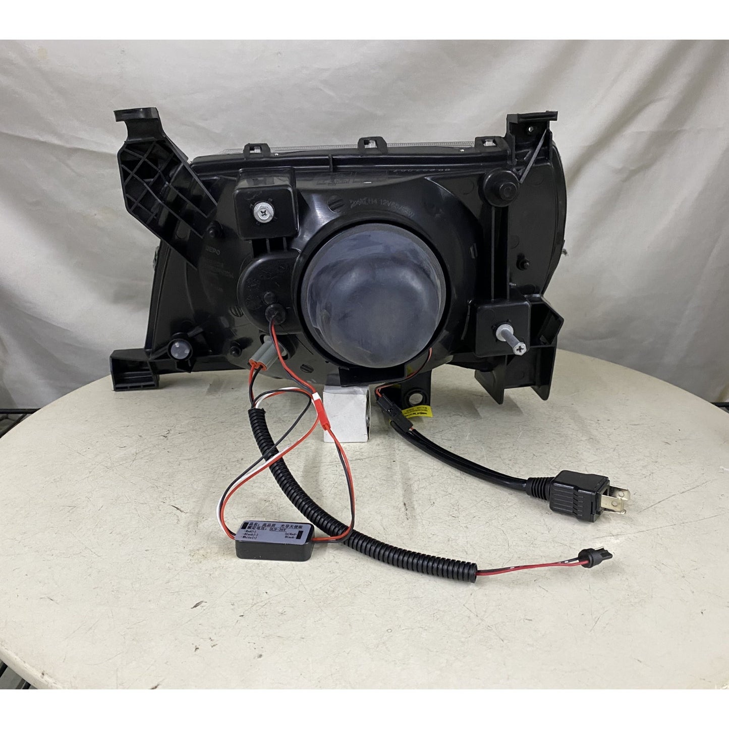 CrazyTheGod KIJANG/CONDOR 2003-2007 Guide LED Angel-Eye Projector Headlight Headlamp Chrome South Africa for TOYOTA RHD